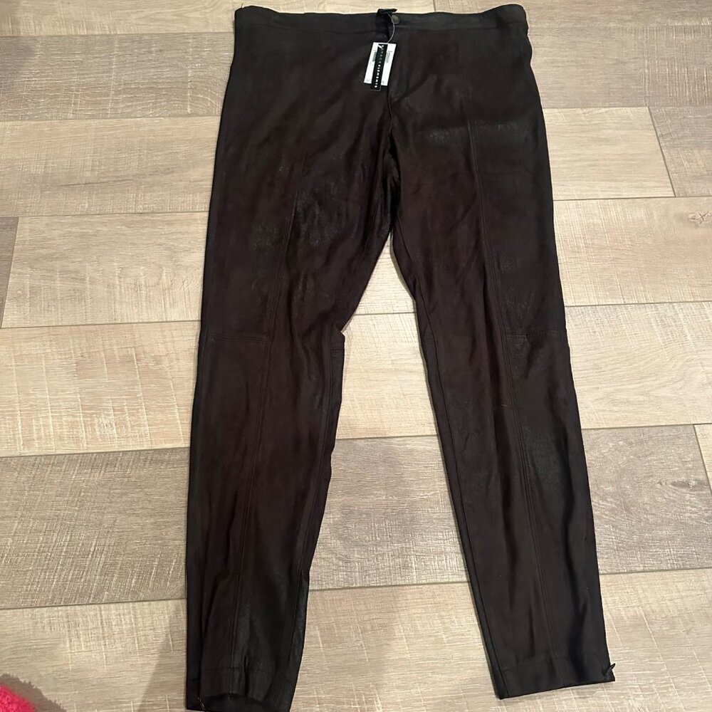GRACE ELEMENTS SIZE 16 EXPRESSO BLACK BROWN LEGGINGS NEW